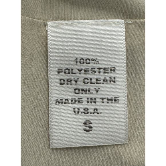 Karen Zambos Small Rhys Grey Ivory Printed Crepe Cutout Sheath Dress Feminine - Picture 4 of 5